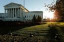 A general view of the U.S. Supreme Court building at sunrise is seen in Washington