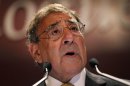 U.S. Defense Secretary Leon Panetta delivers his speech on the " US Rebalance Towards The Asia Pacific" at the IISS Shangri-la Security Summit on Saturday June 2, 2012 in Singapore.(AP Photo/Wong Maye-E)