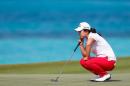 Sei Young Kim of South Korea lines up a putt on the eighth hole during the final round of the Bahamas LPGA Classic on February 8, 2015 in Paradise Island
