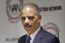 United States Attorney General Eric Holder speaks at the National Action Network convention in New York, Wednesday, April 9, 2014. The 16th annual convention will run through April 12. (AP Photo/Seth Wenig)