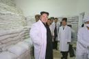North Korean leader Kim Jong Un gives field guidance to the Combined Foodstuff-processing Factory under KPA Unit 534