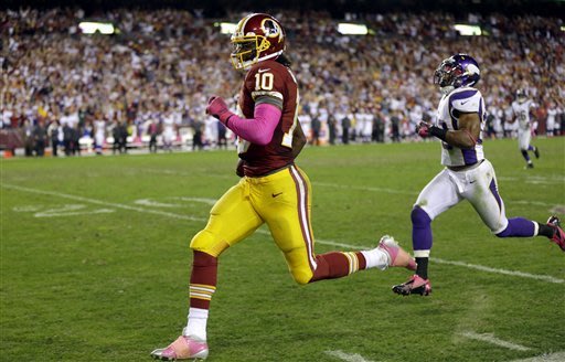 RG3' 76-yard run leads Redskins over Vikings 38-26