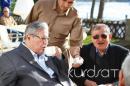 A file picture obtained on April 3, 2014 from Kurdsat broadcasting corporation and taken on March 21, 2014 shows Iraqi President Jalal Talabani (L), who has been in Germany since December 2012 after suffering a stroke