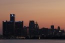 The sun sets on Detroit, Thursday, July 18, 2013. State-appointed emergency manager Kevyn Orr asked a federal judge for permission to place Detroit into Chapter 9 bankruptcy protection Thursday. (AP Photo/Paul Sancya)