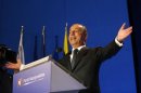 Outgoing Nationalist Party leader Gonzi delivers his final speech as party leader during the party general council at the party's headquarters in Pieta