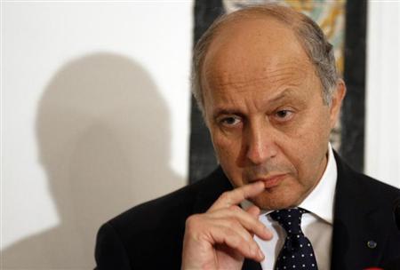 French Minister for Foreign Affairs Laurent Fabius speaks during a media conference in Tunis May 14, 2013. Credit: Reuters/Anis Mili