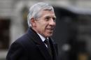 Former British foreign minister Jack Straw arrives to give evidence at the Iraq Inquiry at the Queen Elizabeth II conference centre, in central London, on February 2, 2011