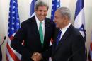 US Secretary of State John Kerry (L) shakes hands with Israeli Prime Minister Benjamin Netanyahu during a press conference at the prime minister's office in Jerusalem on September 15, 2013