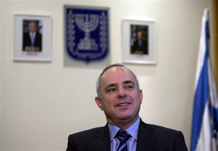 Israel's former Finance Minister Yuval Steinitz holds an interview with Reuters in Jerusalem January 2, 2013. REUTERS/Ronen Zvulun