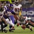 Tampa Bay Buccaneers linebacker Lavonte David tries to recover a Minnesota Vikings fumble
