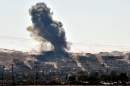 Smoke rises in Kobane, Syria