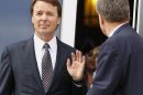 John Edwards leaves a federal courthouse after the seventh day of jury deliberations in his trial on charges of campaign corruption in Greensboro, N.C., Tuesday, May 29, 2012. Edwards has pleaded not guilty to six counts related to campaign finance violations over nearly $1 million from two wealthy donors used to help hide the Democrat's pregnant mistress as he sought the White House in 2008. (AP Photo/Chuck Burton)