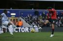 Manchester United's Marouane Fellaini, right, scores his side's first goal during the English Premier League soccer match between QPR and Manchester United at Loftus Road stadium in London, Saturday, Jan. 17, 2015. (AP Photo/Matt Dunham)