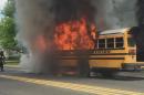 Video shows raging school bus fire in Paramus; Students evacuated