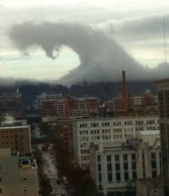 Clouds along the horizon in Birmingham, Ala., on Friday (Dec. 16). Credit: ABC 33/40 in Birmingham