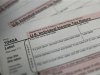 U.S. 1040A Individual Income Tax forms are seen at a U.S. Post office in New York