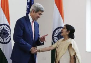 File photo of U.S. Secretary of State Kerry shaking &hellip;
