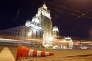 A general view shows the headquarters of the Foreign Ministry of Russia in Moscow