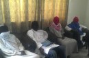 Members of Boko Haram splinter group attend a media conference in Maiduguri