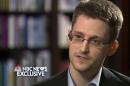 Former U.S. defense contractor Edward Snowden is seen during an interview with "NBC Nightly News" in Moscow