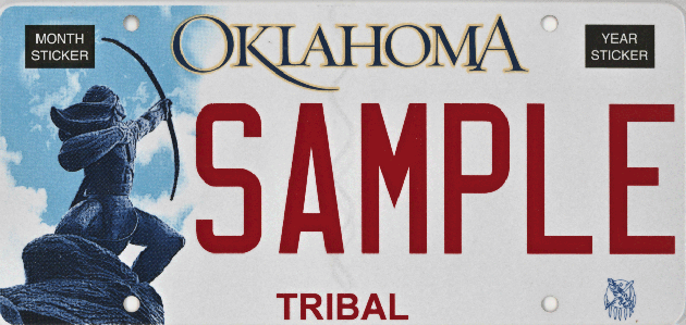 Sample Oklahoma license plate (photo: Oklahoma DMV)