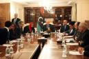 Bernardino Leon, U.N. special envoy for Libya, attends a meeting with members of the Libyan General National Congress in Tripoli
