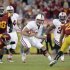 Stanford quarterback Andrew Luck, center, carries the ball during the first half of an NCAA college football game against the Southern California in Los Angeles, Saturday, Oct. 29, 2011. (AP Photo/Jae C. Hong)
