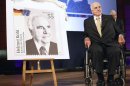 Germany's former Chancellor Kohl attends stamp unveiling ceremony during reception in Berlin