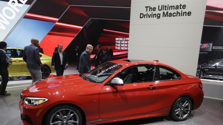 FILE - In this Jan. 13, 2014, file photo, the BMW M235i is unveiled at the North American International Auto Show in Detroit. The M235i, which is the top of BMW’s new 2-Series model line, is being compared by some to BMW’s revered 2002tii from the 1970s. (AP Photo/Carlos Osorio, File)