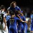 Chelsea's Oscar celebrates with teammates after scoring a goal against Juventus during their Champions League soccer match at Stamford Bridge in London