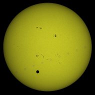 Astrophotographer Thierry Legault captured Venus and NASA's Hubble Space Telescope (circled) crossing the face of the sun on June 6, 2012. Legault snapped the photo from northeastern Australia; in North America, the Venus transit occurred on Ju