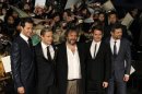 Director Jackson and cast Armitage, Freeman, Wood and Serkis attend premiere of 'The Hobbit - An Unexpected Journey' in Tokyo