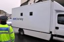 A prison van is seen in Wales on October 8, 2012