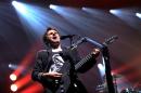 Singer Matthew Bellamy of the British rock band Muse performs on stage at the Olympia concert hall in Paris, France, October 2, 2012