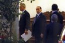 Silvio Berlusconi leaves his residence at Grazioli palace, downtown Rome