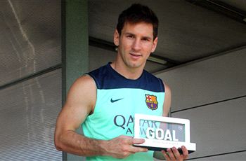 Lionel Messi wins Goal 50