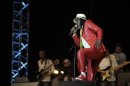 Ivorian reggae star Alpha Blondy performs during his concert in Abidjan