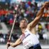 Sebrle of Czech Republic competes during the javelin throw heats of the men's decathlon at the European Athletics Championships in Helsinki