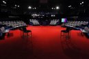 The stage is set for the second U.S. presidential campaign debate taking place in Hempstead, New York