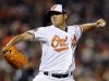 Baltimore Orioles starting pitcher Wei-Yin Chen, of Taiwan, throws to the New York Yankees in the second inning of Game 2 of the American League division baseball series on Monday, Oct. 8, 2012, in Baltimore. (AP Photo/Nick Wass)