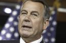 FILE - This June 19, 2014 file photo shows House Speaker John Boehner of Ohio speaking on Capitol Hill in Washington. Boehner urged President Barack Obama Friday to send National Guard troops to the southern border to help deal with the surge of unaccompanied minors from Central America, calling it a 