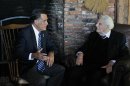 Republican presidential nominee Romney meets with Reverend Graham at his home in Montreat