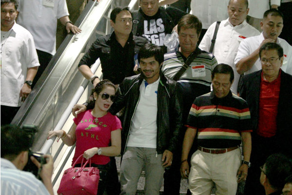 Pacquiao's arrival