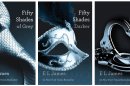 FILE- This file combo made of book cover images provided by Vintage Books shows the "Fifty Shades of Grey" trilogy by best-selling author E L James. On Monday, E L James' erotic trilogy placed No. 4 on the American Library Association's annual study of "challenged books," works subject to complaints from parents, educators and other members of the public. (AP Photo/Vintage Books, File)
