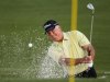 Former champion Mark O'Meara of the U.S. hits from a sand trap on the second green during second round play at the 2009 Masters golf tournament at the Augusta National Golf Club in Augusta