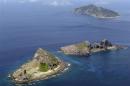 A group of disputed islands, Uotsuri island , Minamikojima and Kitakojima, known as Senkaku in Japan and Diaoyu in China is seen in the East China Sea