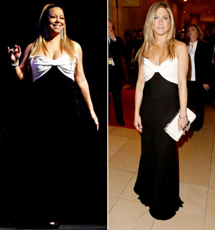 Mariah Carey and Jennifer Aniston Wear the Same Valentino Dress