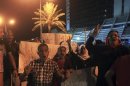 People demonstrate against situation in Bani Walid as Libya celebrates first anniversary of its "liberation" in Benghazi