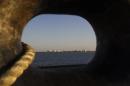 A general view of an oil dock is seen from a ship at the port of Kalantari in Iran January 17, 2012.