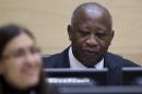 Former Ivorian president Laurent Gbagbo appears before the International Criminal Court for the first time for his role in the deadly aftermath of presidential polls last year on December 5, 2011 in The Hague